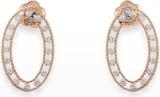 Staurino Rose Gold Allegra Oval Earrings with Diamonds