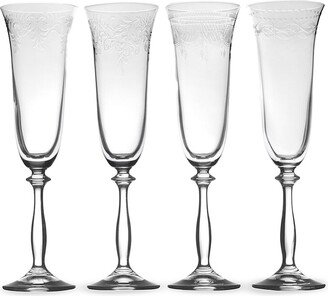 Amelia Crystal Four-Piece Flute Set