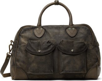 Brown Leather Duffel Bag