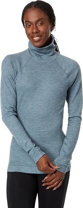 Thermal Merino Rib Turtleneck (Lead Heather) Women's Clothing