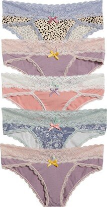 HONEYDEW Ahna 5-Pack Lace Hipster Panties