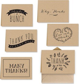 Canopy Street 36ct Dessert Tan Krafty Thank You Cards