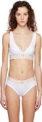 White Greca Border Bra