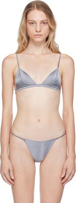 Gray Luxe Triangle Bra