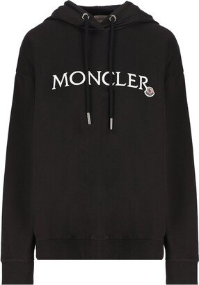 Logo Embroidered Drawstring Hoodie-AB