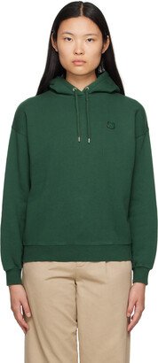 Green Bold Fox Head Hoodie