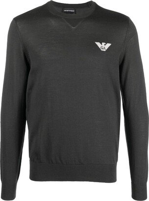 Eagle-jacquard virgin-wool jumper-AA