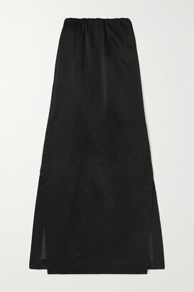 SASUPHI - + Net Sustain Gilda Gathered Duchesse Silk-satin Maxi Skirt - Black