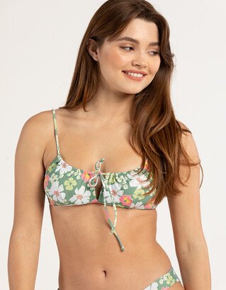 Floral Cinch Bralette Bikini Top