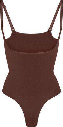 Seamless Sculpt Open Bust Thong Bodysuit | Cocoa