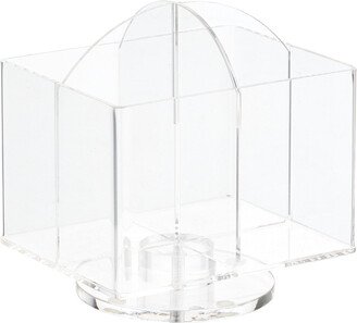 4-Section Acrylic Rotating Pencil Cup Clear