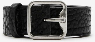 Leather B Buckle Belt Size: 100