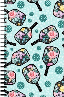 Notebooks: Pretty Pickleball Paddles - Multicolor Notebook, 5X8, Blue