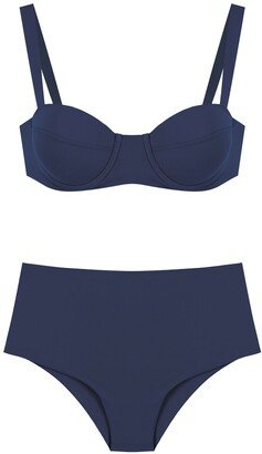 Marinho high-waisted bikini set