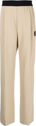 High-Waisted Pleat-Detail Trousers-AA