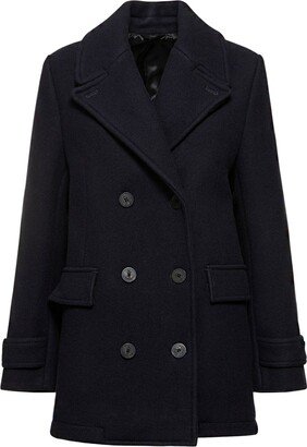 Soft Felted Wool Blend Peacoat