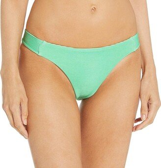 Women's Standard Salt Wash Medium Coverage Bikini Bottom (Bright Green) Women's Swimwear