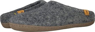 Baabushka Slipper with Leather Sole (Dark Gray) Shoes