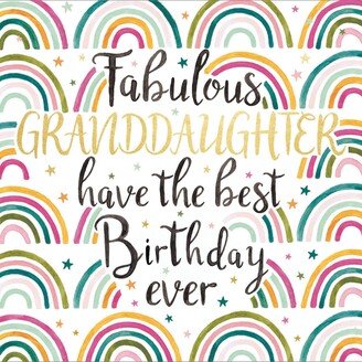 Woodmansterne Rainbows Fabulous Grandaughter Birthday Card