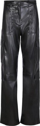 High-Waisted Leather Trousers-AP