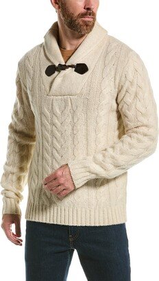 Loft 604 Cable Wool Shawl Collar Sweater-AA