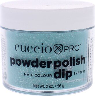 Pro Powder Polish Nail Colour Dip System - Jade with Silver Glitter by Cuccio Colour for Women - 1.6 oz Nail Powder