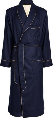 Cashmere-Silk Piped Robe