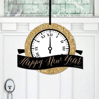 Big Dot Of Happiness New Year's Eve - Hanging Porch Outdoor Front Door Decor - 1 Pc Sign