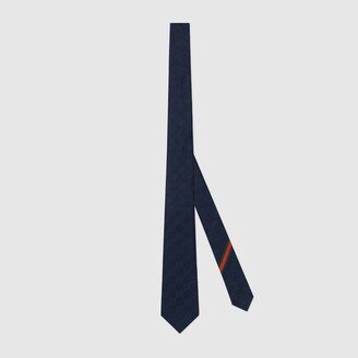 GG silk jacquard tie with Web