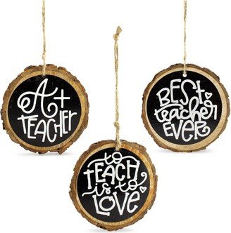 Auldhome Design-Teacher Christmas Ornament Gift Set of 3