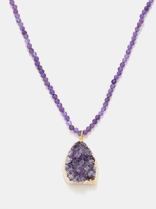 Crystal Haze Amethyst & 18kt Gold-plated Necklace