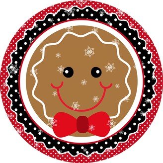 Gingerbread Boy Face Gingies Christmas Sign - Decor Wreath Door Hanger Tiered Tray Home