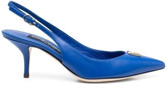 Logo-Plaque Slingback Pumps-AA