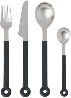 Black & Silver Ring Cutlery Set