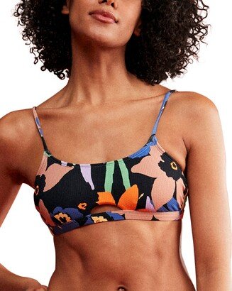Juniors' Color Jam Printed Bralette Bikini Top