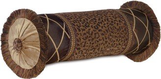 Cassandra Leopard Bolster Pillow Cover 9Dx24