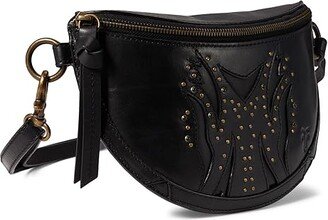 Shelby Studded Belt Bag (Black) Handbags