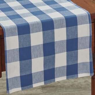 Park Designs Buffalo Check Backed China Blue Table Runner 13 x 36