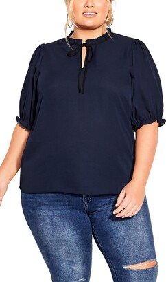 Plus Size TOP Demure Detail