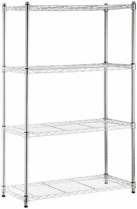 Aoolive Simple Style Deluxe Heavy Duty 4-Shelf Shelving, Metal Organizer Storage Kitchen Shelf Multifunctional Rack