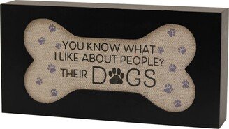 Farmhouse Dog Signs with Cutout Bone Shaped, Gifts For Dog Lovers, Black