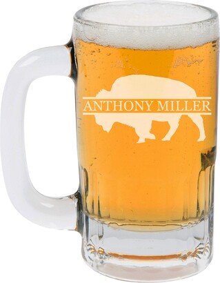 Buffalo Beer Mug Glass Stein Custom Personalized Engraved