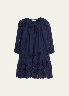 Ashley Embroidered Mini Dress