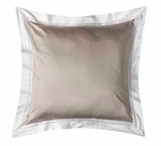 Bovi Fine Linens Devere European Sham, Taupe/White