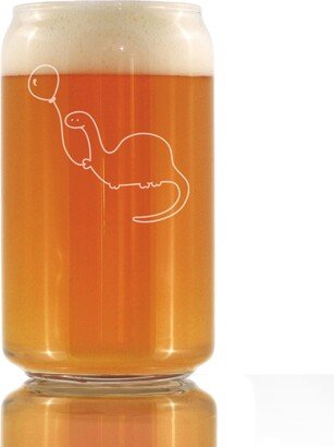 Dinosaur Birthday Balloon Beer Can Pint Glass - Cute Funny Dino Themed Gifts & Décor For Lovers 16 Oz