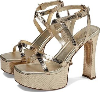 Paola Platform Sandal (Pale Gold) Women's Shoes