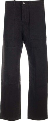 Mid-Rise Straight-Leg Trousers-EF