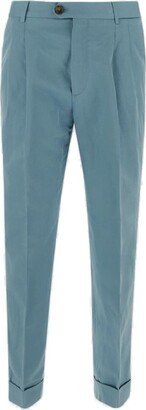 PT Torino Pleat-Detailed Straight-Leg Tapered Trousers