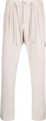 Drawstring Straight-Leg Trousers-BR