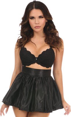 Daisy Corsets Women's Black Satin Skirt